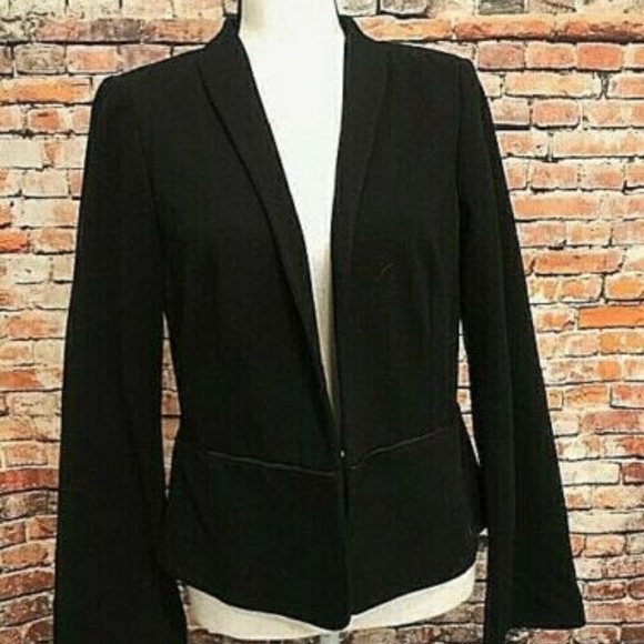 NWT Eileen Fisher Black Stand Collar Jacket Blazer